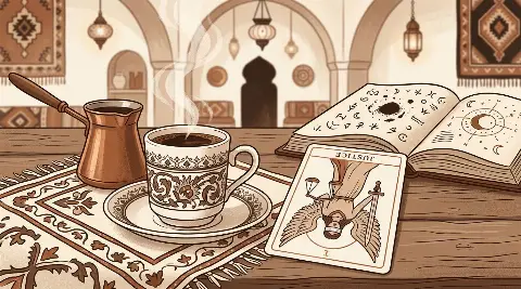 ما تفسير بطاقة العدالة مقلوبة في قراءة التاروت؟