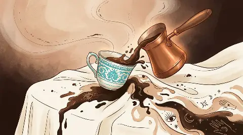 ما تفسير رؤية انسكاب القهوة العربية على الملابس في المنام؟