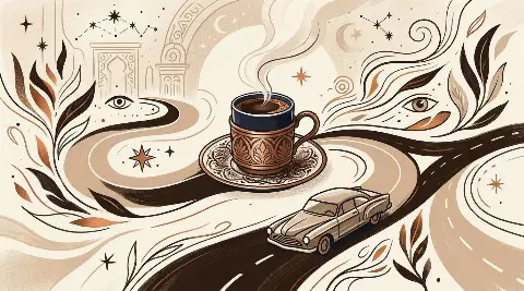 ما تفسير شكل السيارة في قراءة الفنجان؟