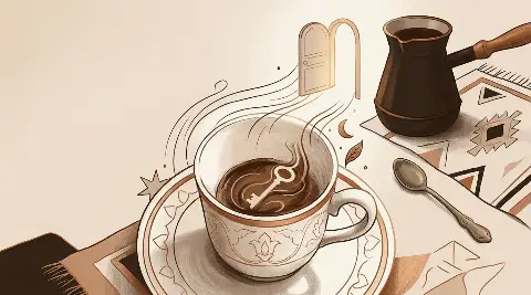 ما تفسير شكل المفتاح في قراءة الفنجان؟