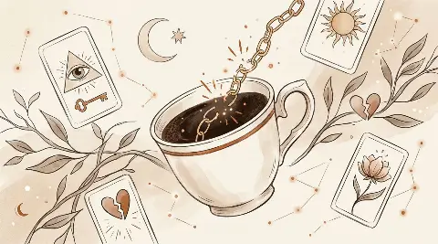 ما دلالة السلسلة المكسورة في الفنجان للعلاقة العاطفية؟