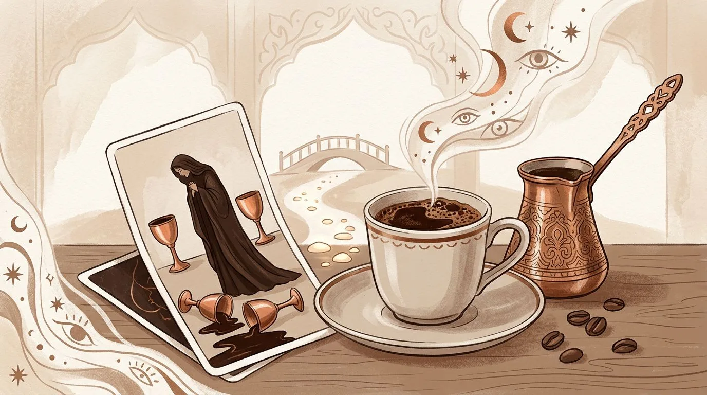 ما دلالة بطاقة خمسة الكؤوس في التاروت على الندم؟