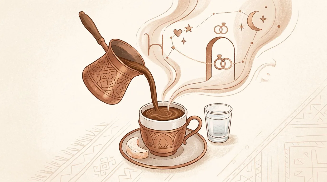 ما دلالة حاكم البيت الخامس في البيت السابع على الحب والزواج؟