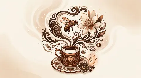 ماذا يعني اجتماع النحلة والزهرة في الفنجان للعمل؟