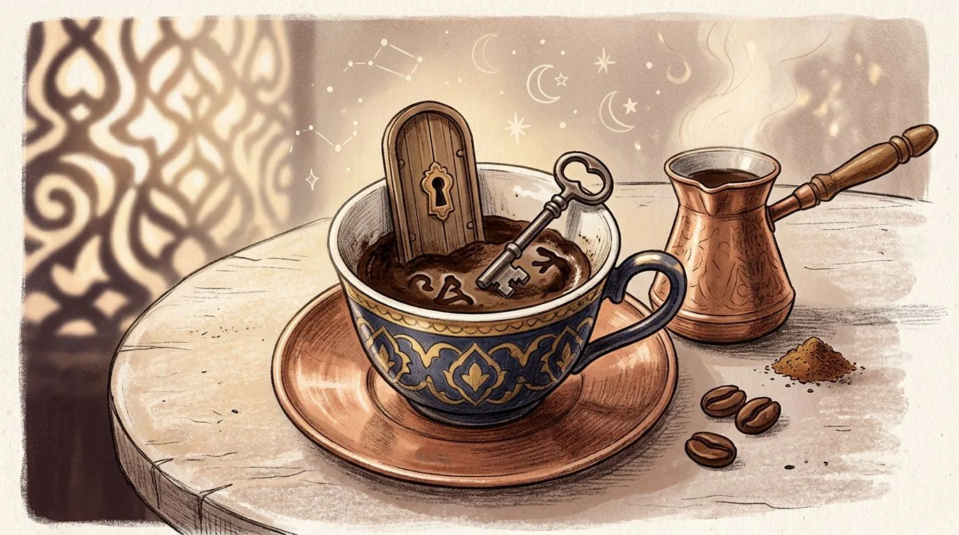 ماذا يعني الباب المغلق بجانب المفتاح في الفنجان؟