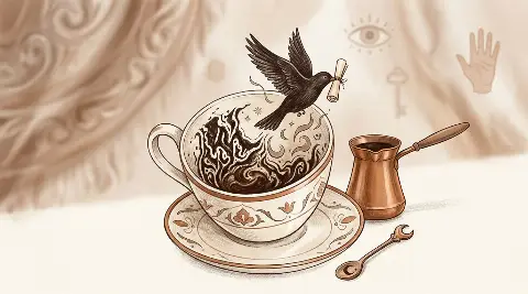 ماذا يعني طائر يحمل رسالة في قراءة الفنجان؟
