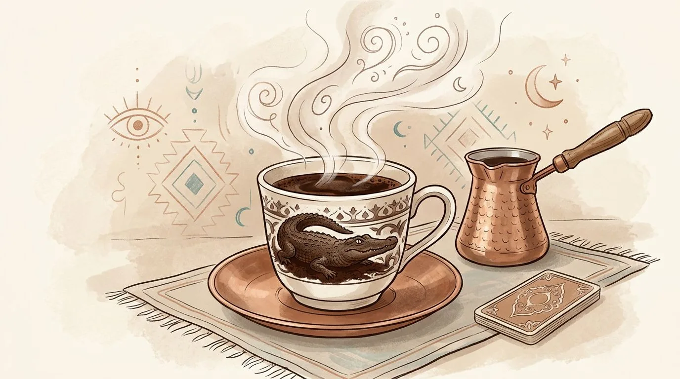 ماذا يعني ظهور التمساح في قراءة الفنجان؟