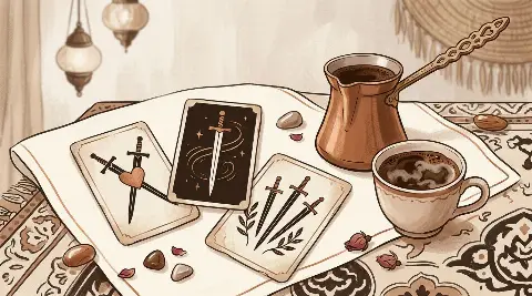 ماذا يعني ظهور ثلاث بطاقات من السيوف في قراءة واحدة؟