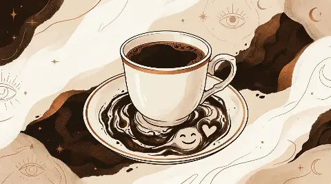 ماذا يعني وجه مبتسم بجانب القلب في الفنجان للحب؟