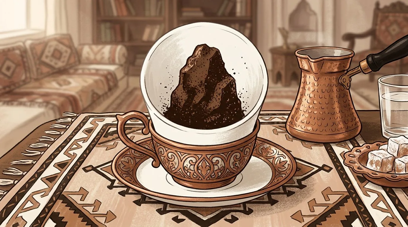 شكل الصخرة يتكوّن من ثُفل القهوة داخل الفنجان