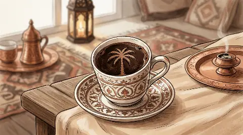 شكل المطر يتكوّن من ثُفل القهوة داخل الفنجان