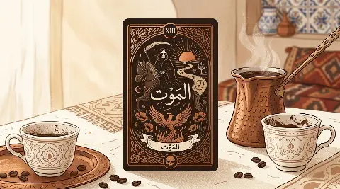 رسم رمزي لبطاقة الموت في مجموع التاروت