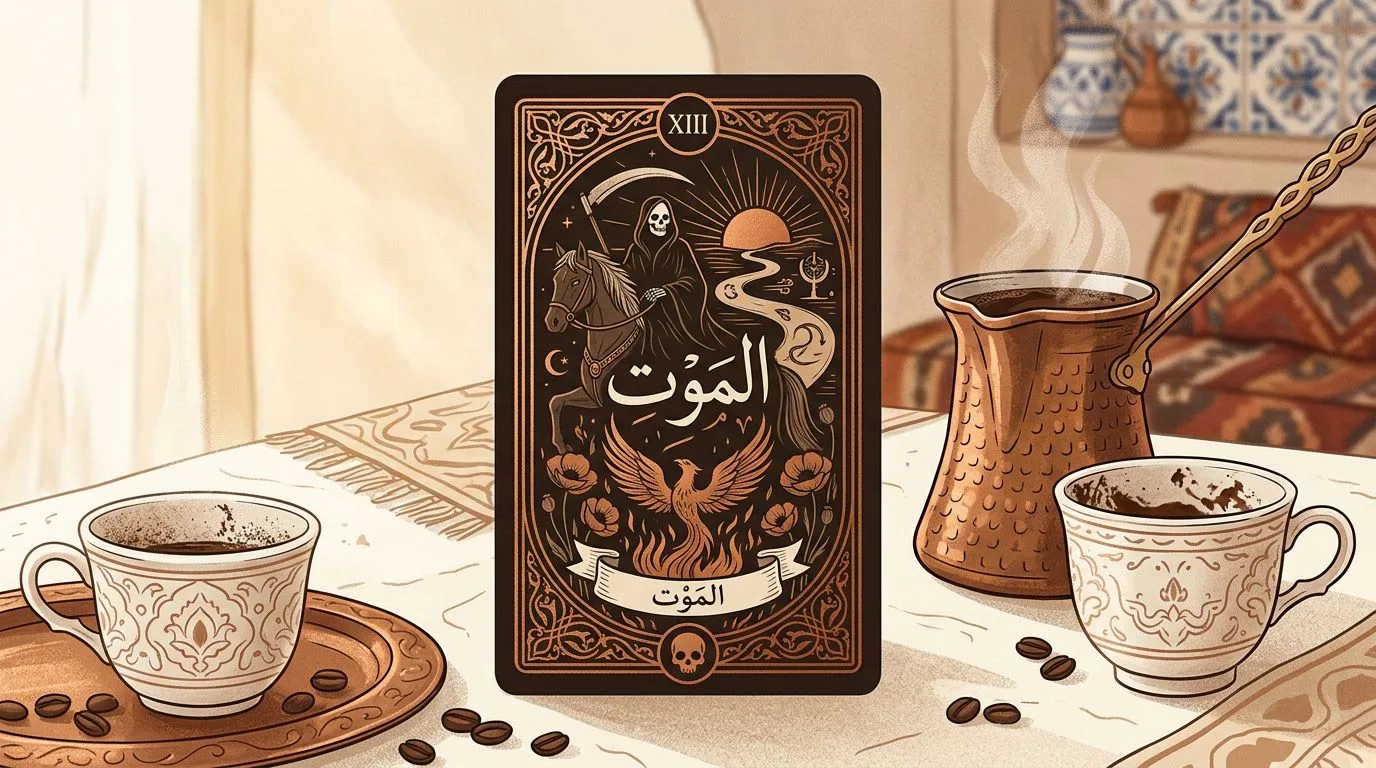 رسم رمزي لبطاقة الموت في مجموع التاروت