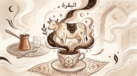 مشهد حلمي يظهر فيه البقرة