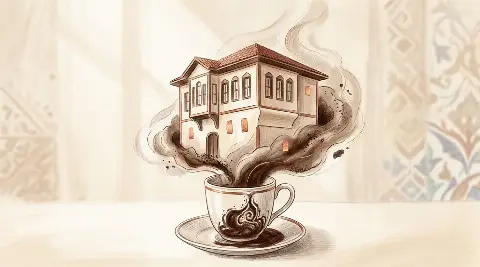 مشهد حلمي يظهر فيه البيت