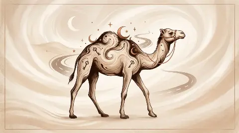 مشهد حلمي يظهر فيه الجمل