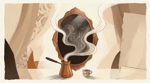 مشهد حلمي يظهر فيه المرآة